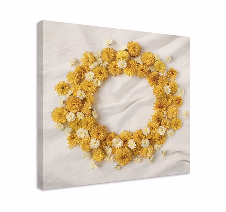 Blomster og planter lærredsbillede kransarrangement - TenStickers