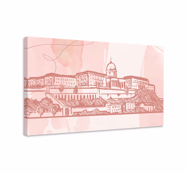 Smuk udsigt over budapest by lærredstryk - TenStickers