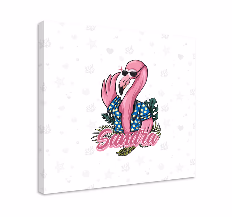 Dyre billeder på lærred med cool flamingo stemning - TenStickers