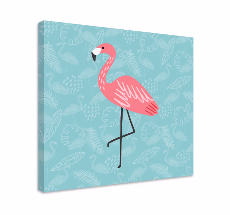 Dyre billeder på lærred flamingo står graciøst - TenStickers