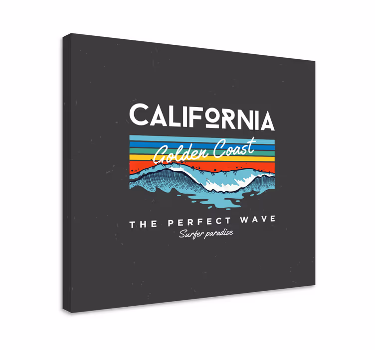 California surfer waves by lærredsbillede - TenStickers