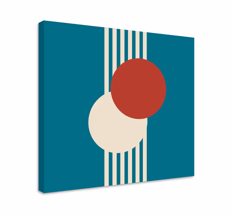 To cirkler abstrakt kunst geometrisk lærred - TenStickers