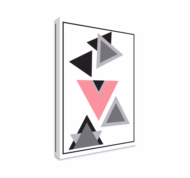 Trekanter abstrakt kunst geometrisk lærred - TenStickers