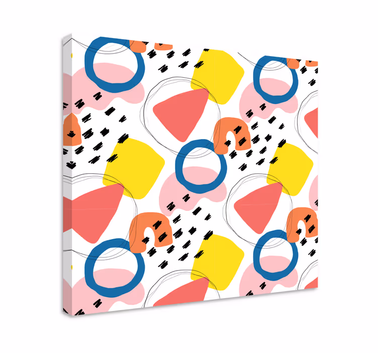 Malet kunst mønster geometrisk lærred - TenStickers