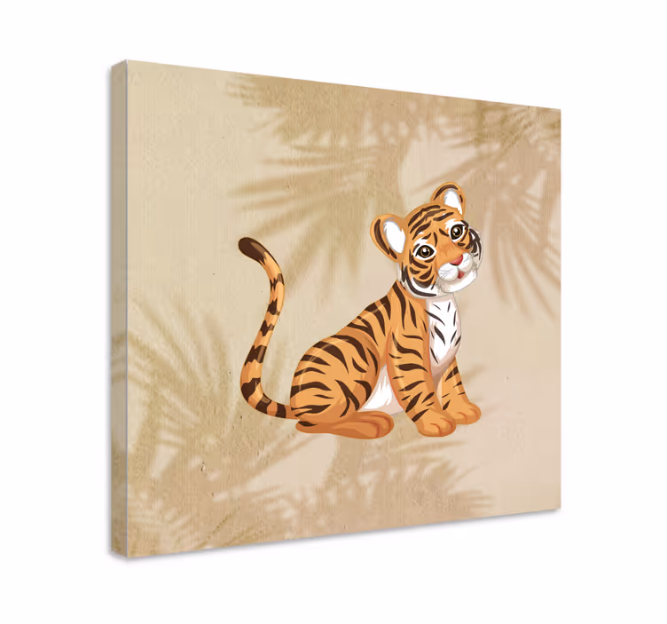 Baby tiger portræt elefant lærred - TenStickers