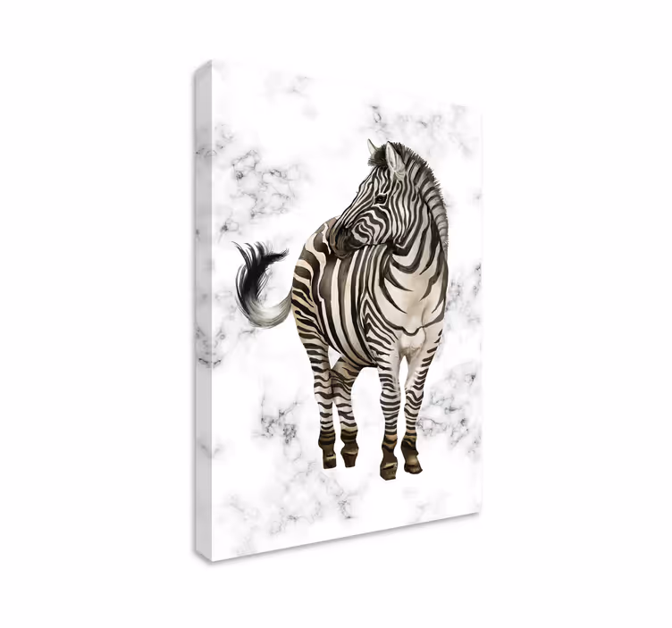 Portræt af et zebra børnehave lærred - TenStickers