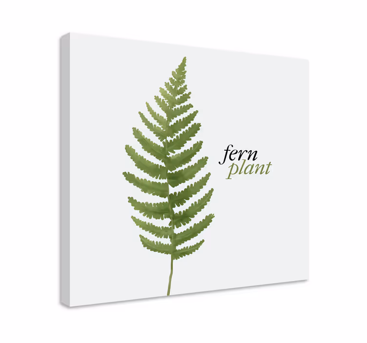 Bregne plante minimalistisk stil citat lærred kunst - TenStickers