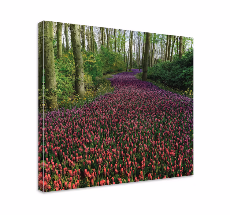 Blomster og planter lærredsbillede blomstrende sti - TenStickers