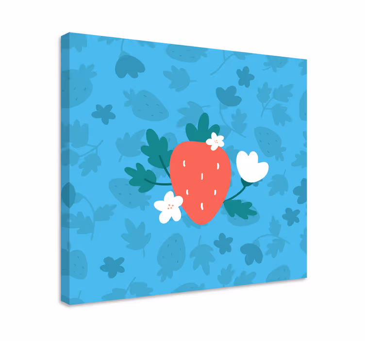 Blomster mønster og frugt lærred - TenStickers