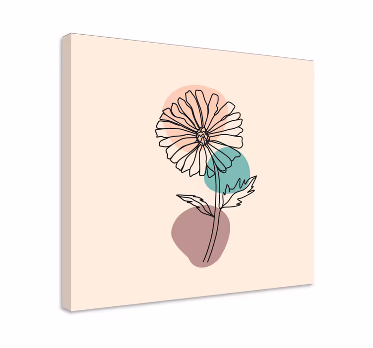 Daisy blomst natur blomst lærred - TenStickers