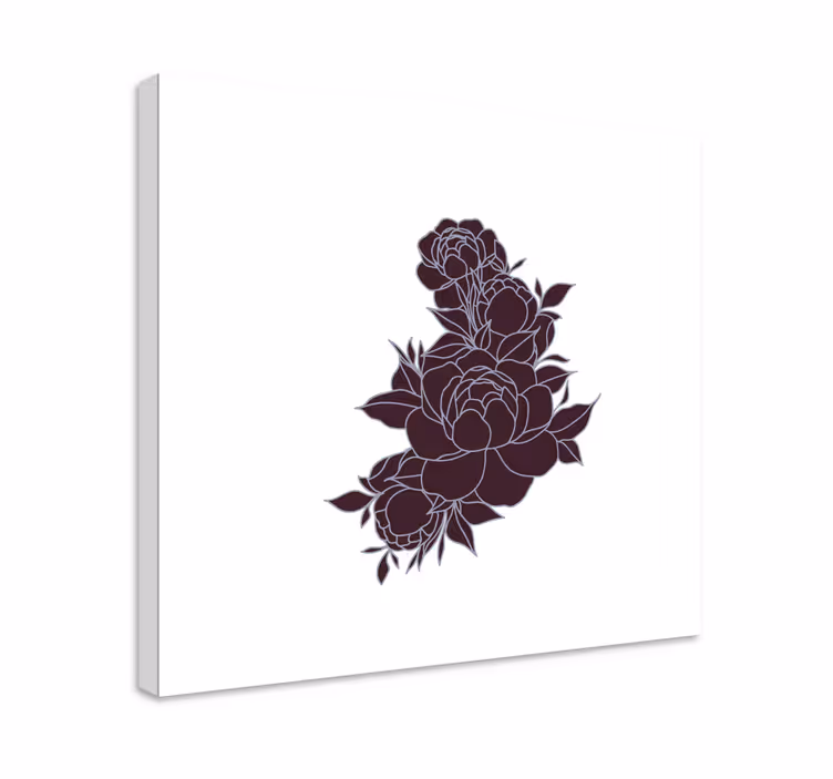 Blomster og planter lærredsbillede rigt blomsterarrangement - TenStickers