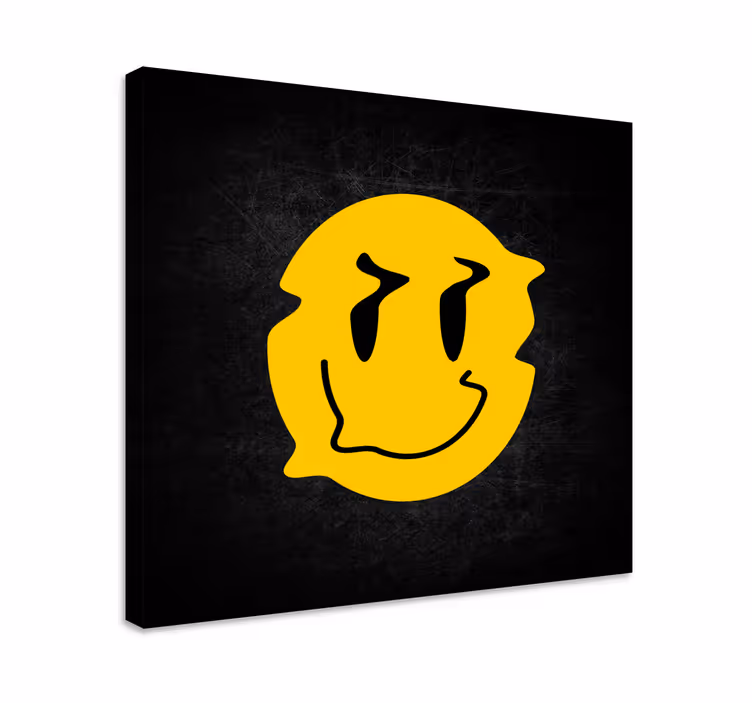 Joyful grinning face andre tekster lærredsbillede - TenStickers