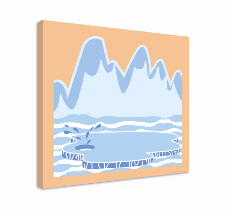 Landskab lærred isbjerg landskab - TenStickers