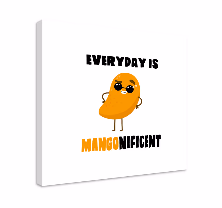 Frugt lærredsbillede mango figurer sjov - TenStickers