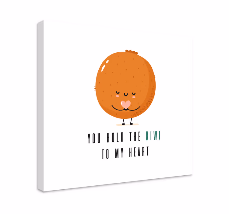 Frugt lærredsbillede sød kiwi figur - TenStickers