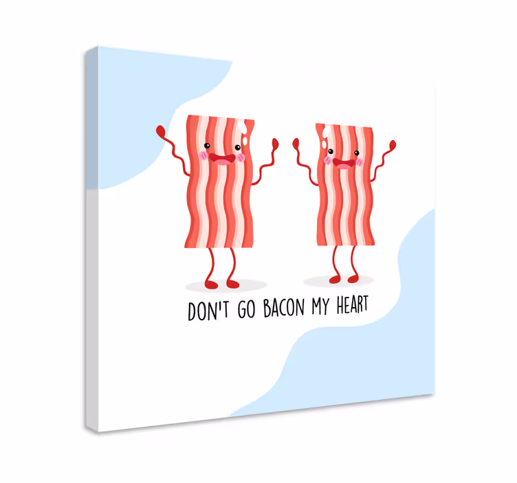 Dyre billeder på lærred med baconfigurer danser - TenStickers
