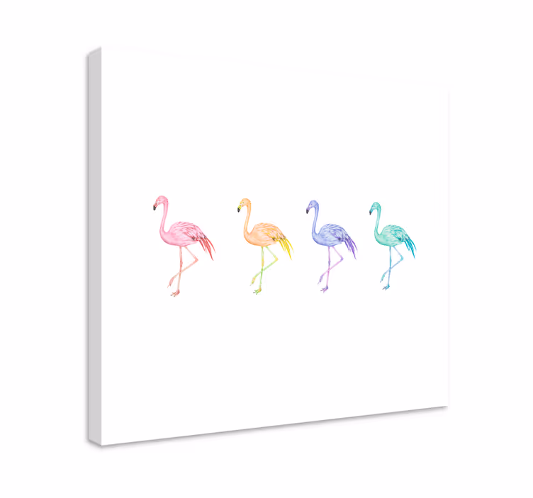 Fugl lærredsbillede diverse flamingos kollektion - TenStickers