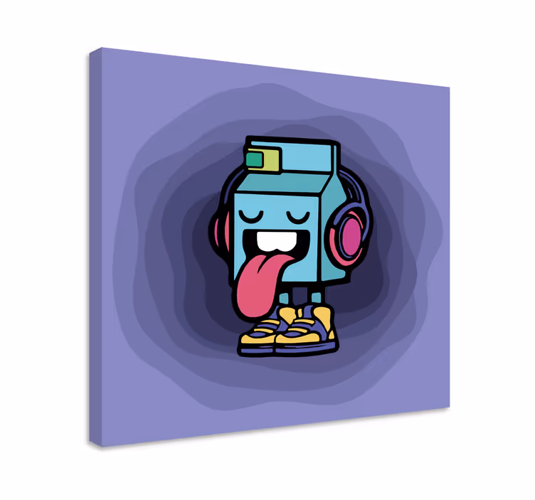 Cool milk tegneserie lærred - TenStickers