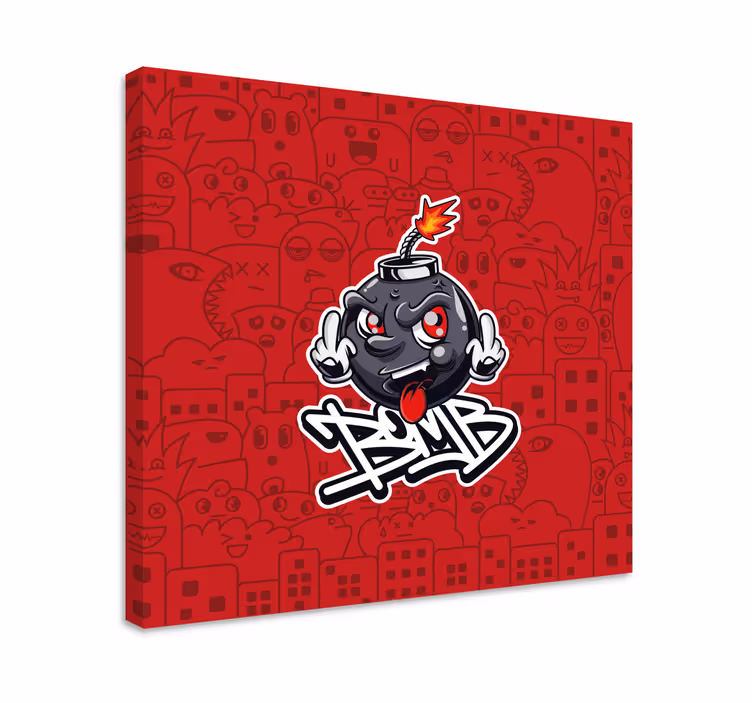 Swag baby bombe graffiti tegneserie moderne lærred - TenStickers