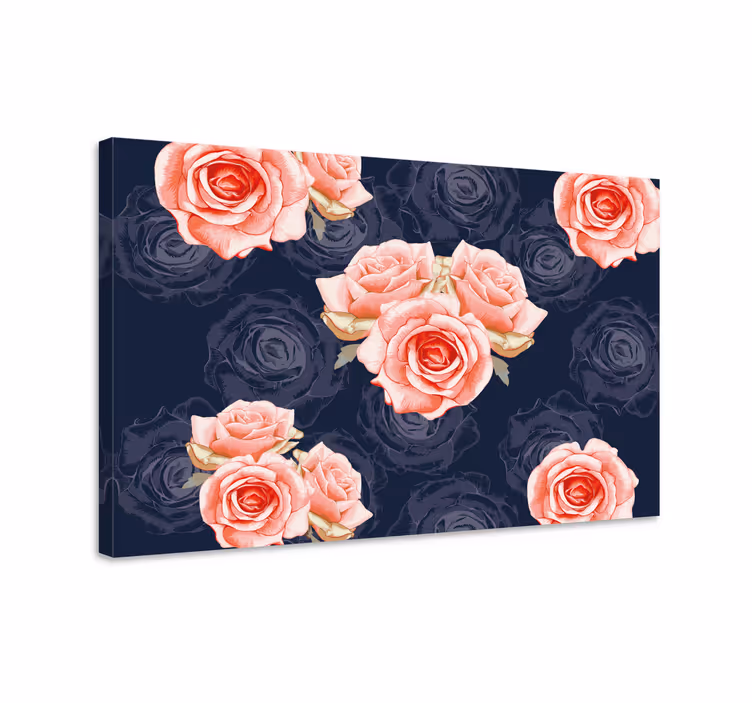 Blomster og planter lærredsbillede delikate roser - TenStickers