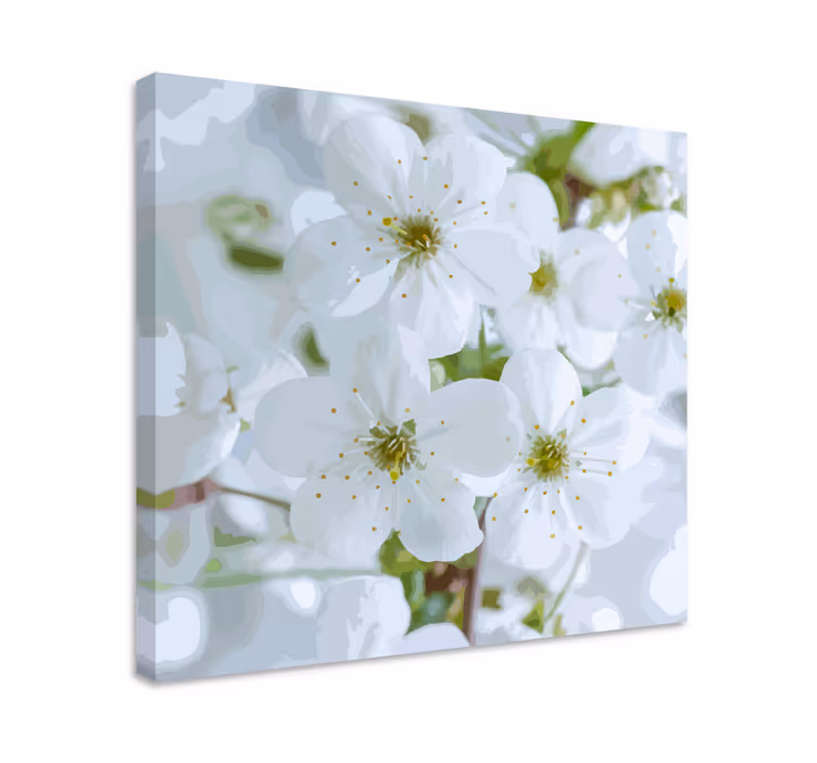 Blomster og planter lærredsbillede kirsebærblomst - TenStickers