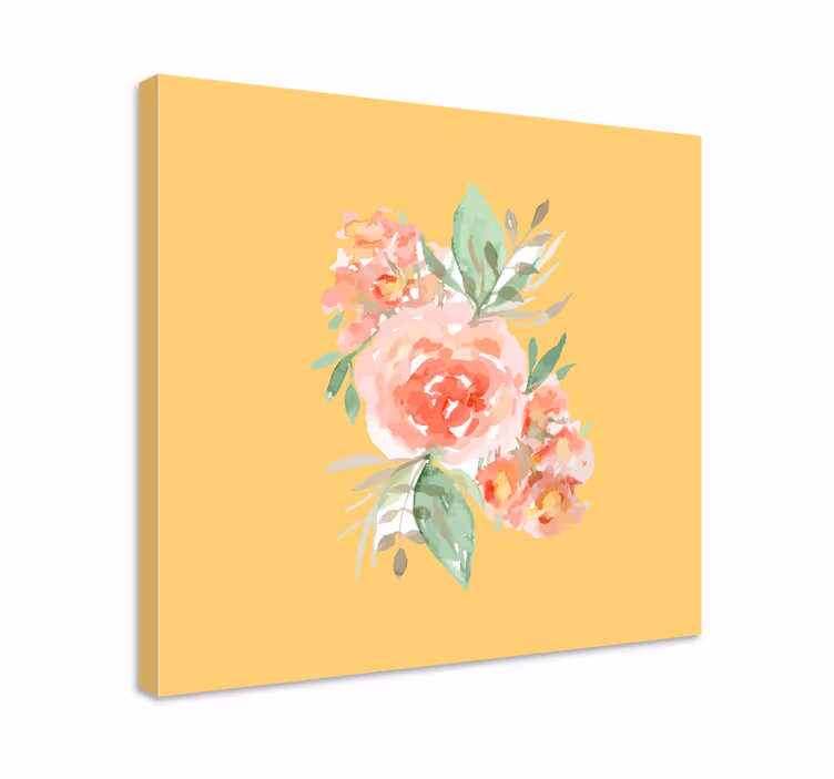 Blomster og planter lærredsbillede blomsterbuket design - TenStickers