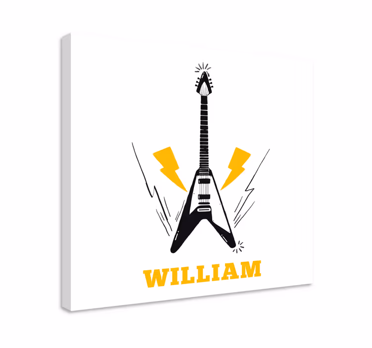 Musik lærredsbillede elektrisk guitar inspiration - TenStickers