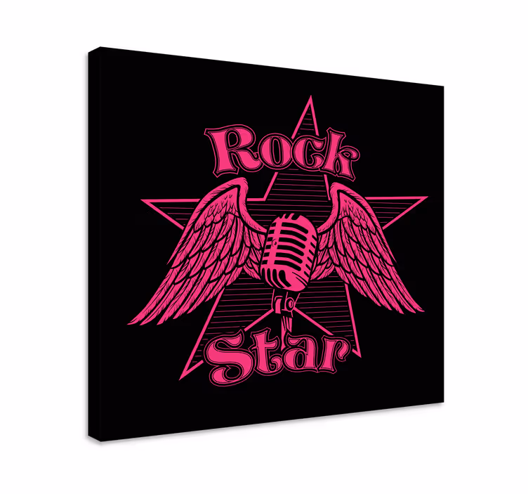 Musik lærredsbillede rockstjerne vinger - TenStickers