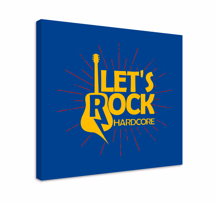 Musik lærredsbillede med guitarinspireret design - TenStickers