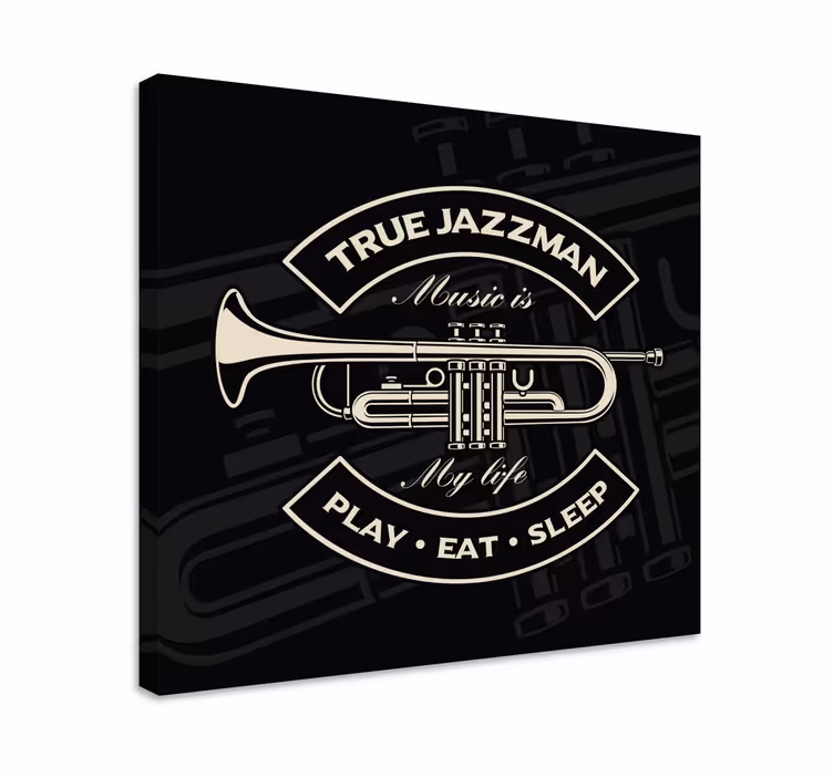ægte jazzmand musiklærred - TenStickers