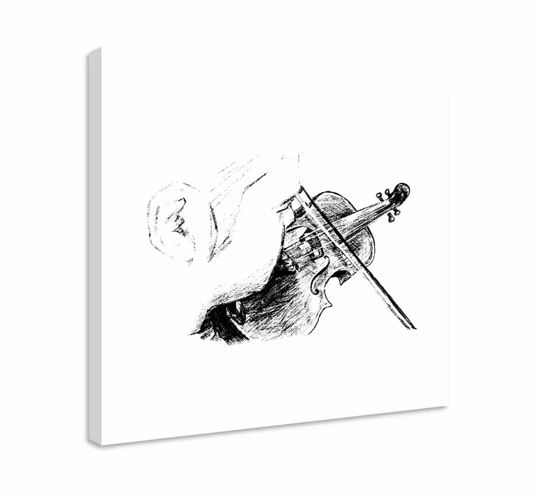 Musik lærredsbillede violinist spiller melodi - TenStickers