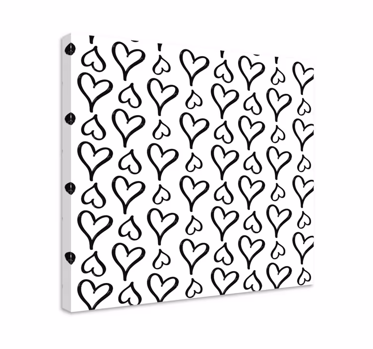 Citat lærredsbillede hjerter mønster design - TenStickers