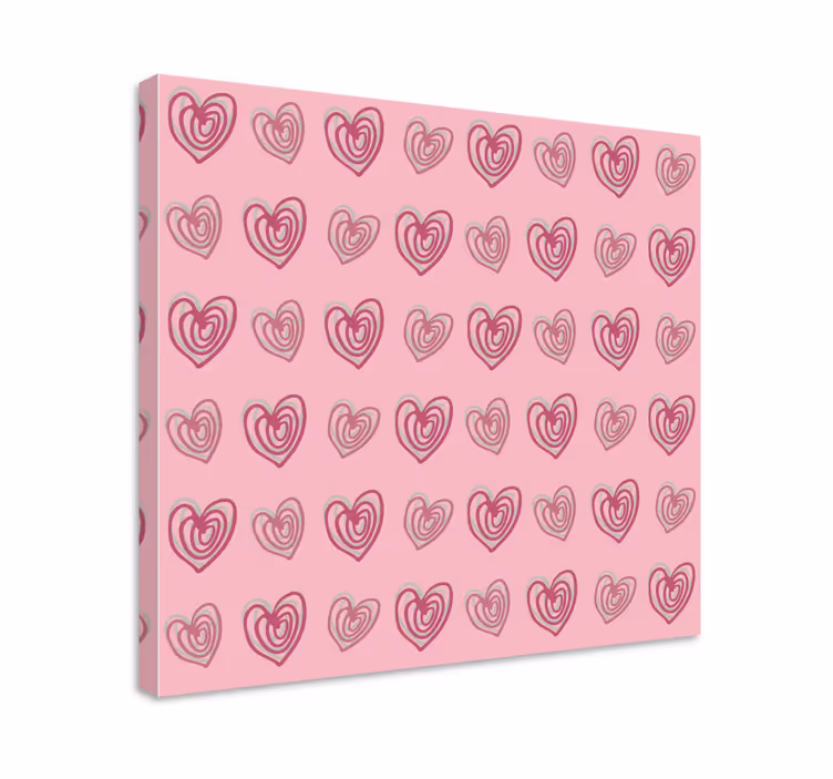 Inspirerende citat på lærredsbillede hjerte mønster design - TenStickers