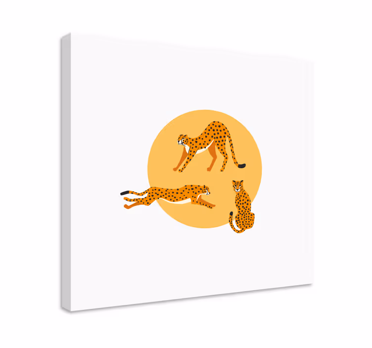 Gepard trio andre dyr lærredsbillede - TenStickers