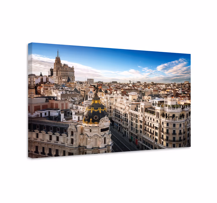 Gran via visninger ved middagstid 3d lærredsprint - TenStickers