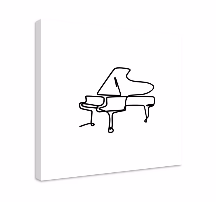Musik lærredsbillede klaver silhuet - TenStickers