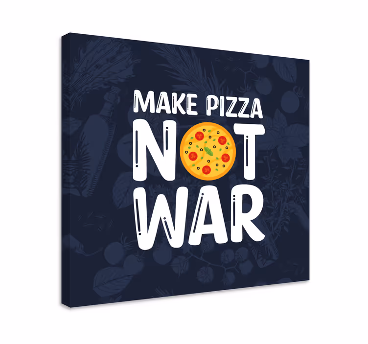 Sjove citater gør pizza citat lærred - TenStickers