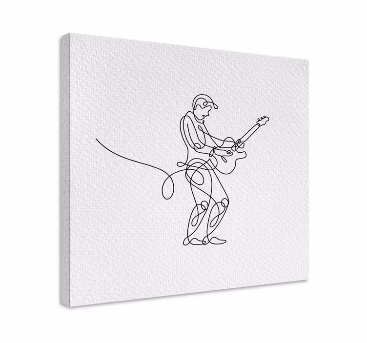 Musik lærredsbillede guitarist spiller - TenStickers