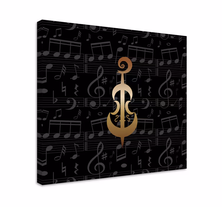 Musik lærredsbillede elegant musik symbol - TenStickers