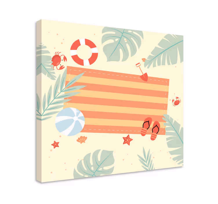 Blomster og planter lærredsbillede strandmotiv - TenStickers
