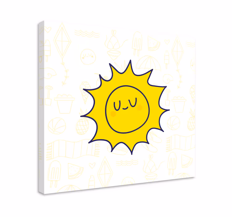 Enkle håndtegnede solværelses vægprint - TenStickers