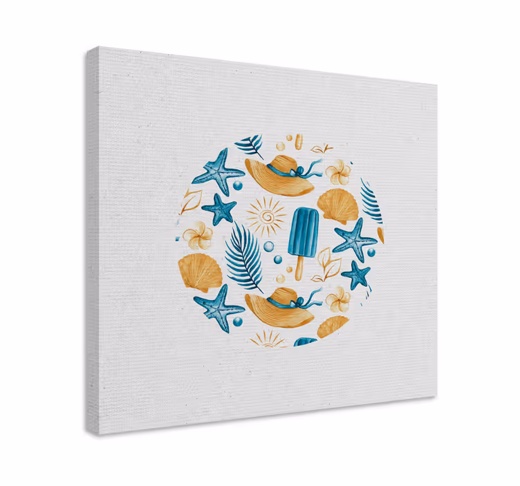 Marine lærredsbillede sommeris - TenStickers