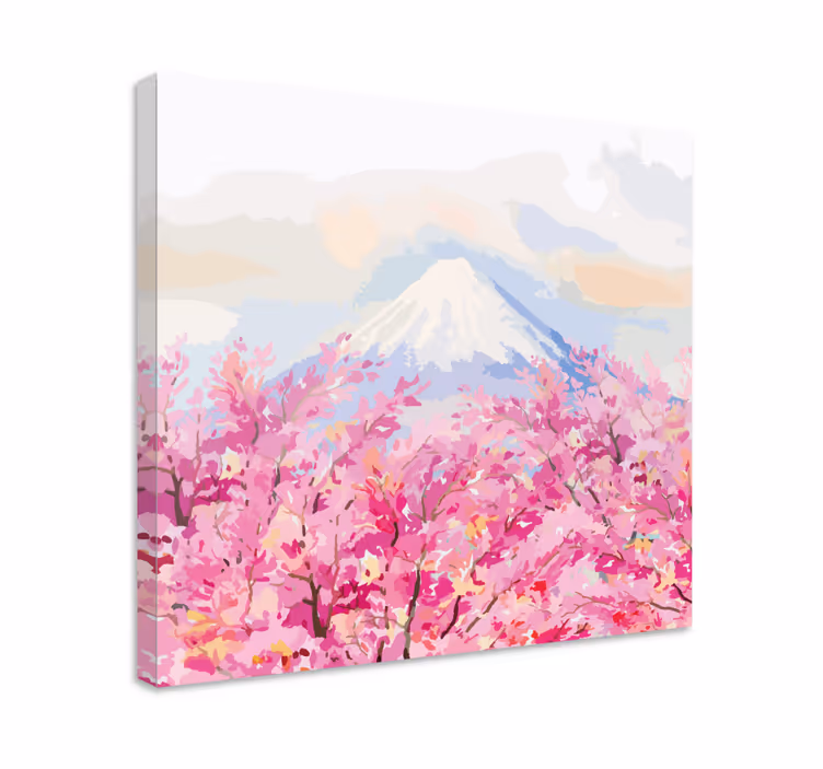 Blomster og planter lærredsbillede fuji-blomst - TenStickers
