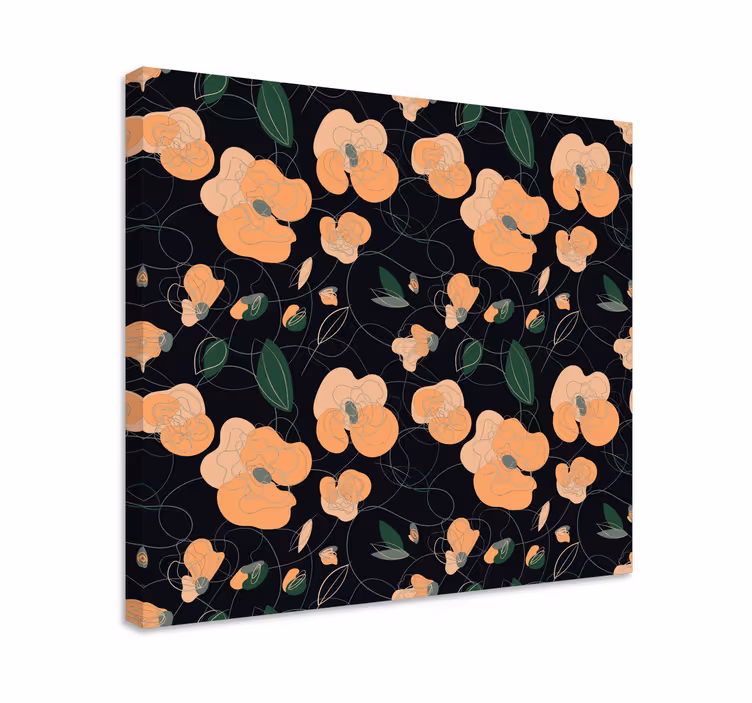 Blomster og planter lærredsbillede elegant blomsterdesign - TenStickers