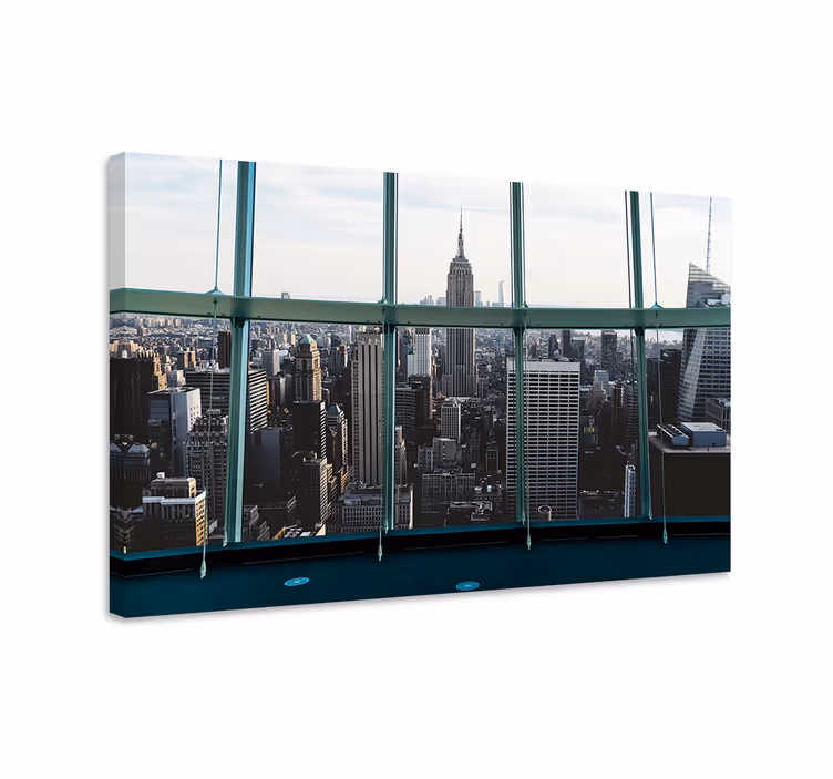 Bybillede med empire state by lærredsbillede - TenStickers