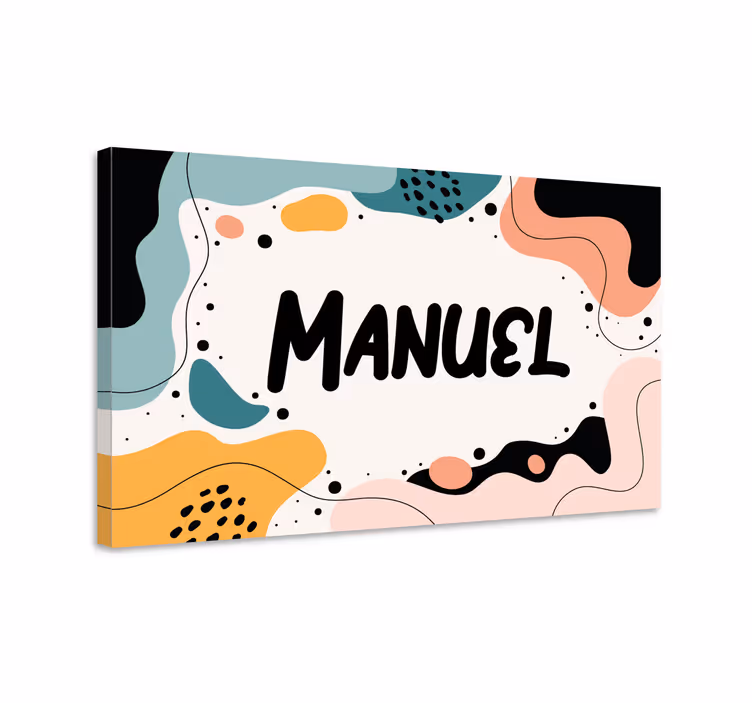 Sjovt navn design personligt lærredsbillede - TenStickers