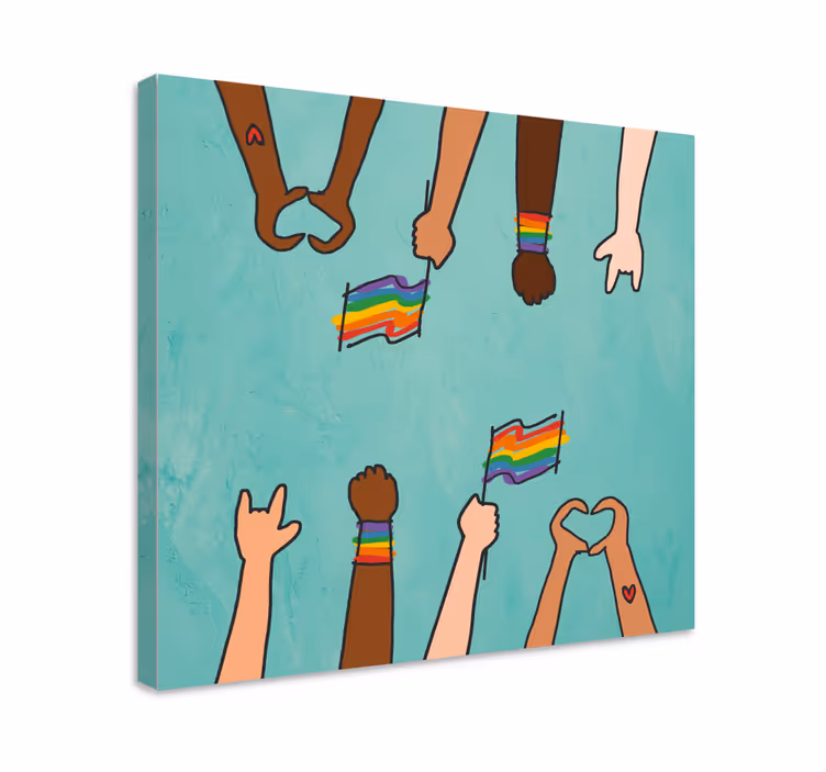 Inspirerende citat på lærredsbillede enhed i hænder - TenStickers