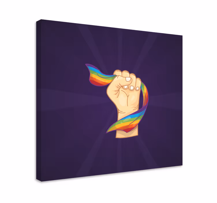 Citat lærredsbillede pride fist symbol - TenStickers