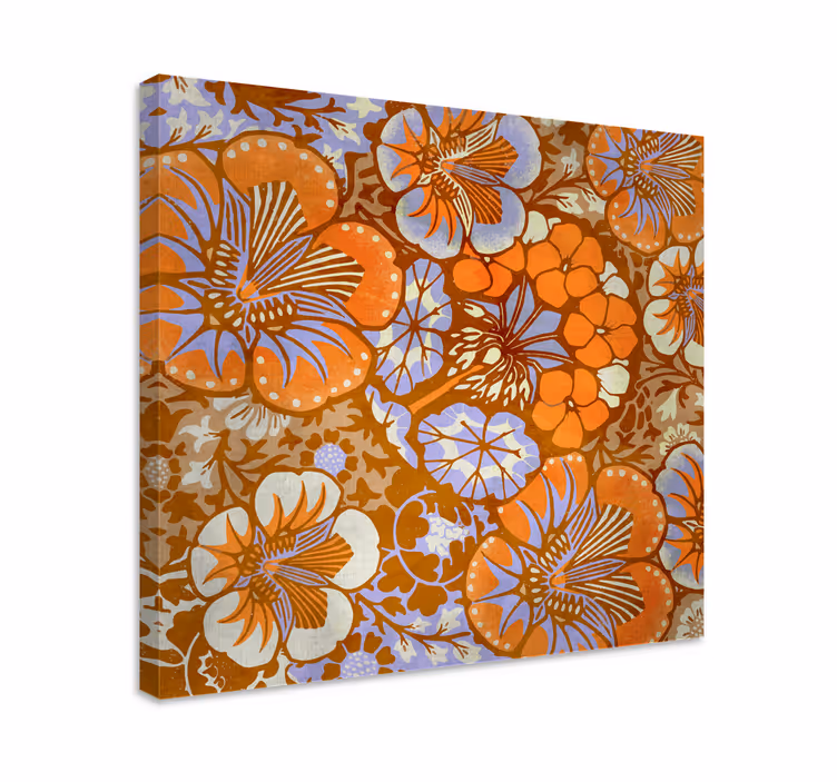Blomster og planter lærredsbillede livligt blomsterdesign - TenStickers