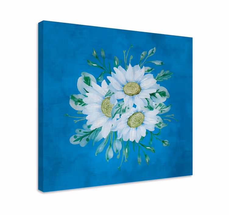 Blomster og planter lærredsbillede fine hvide blomster - TenStickers